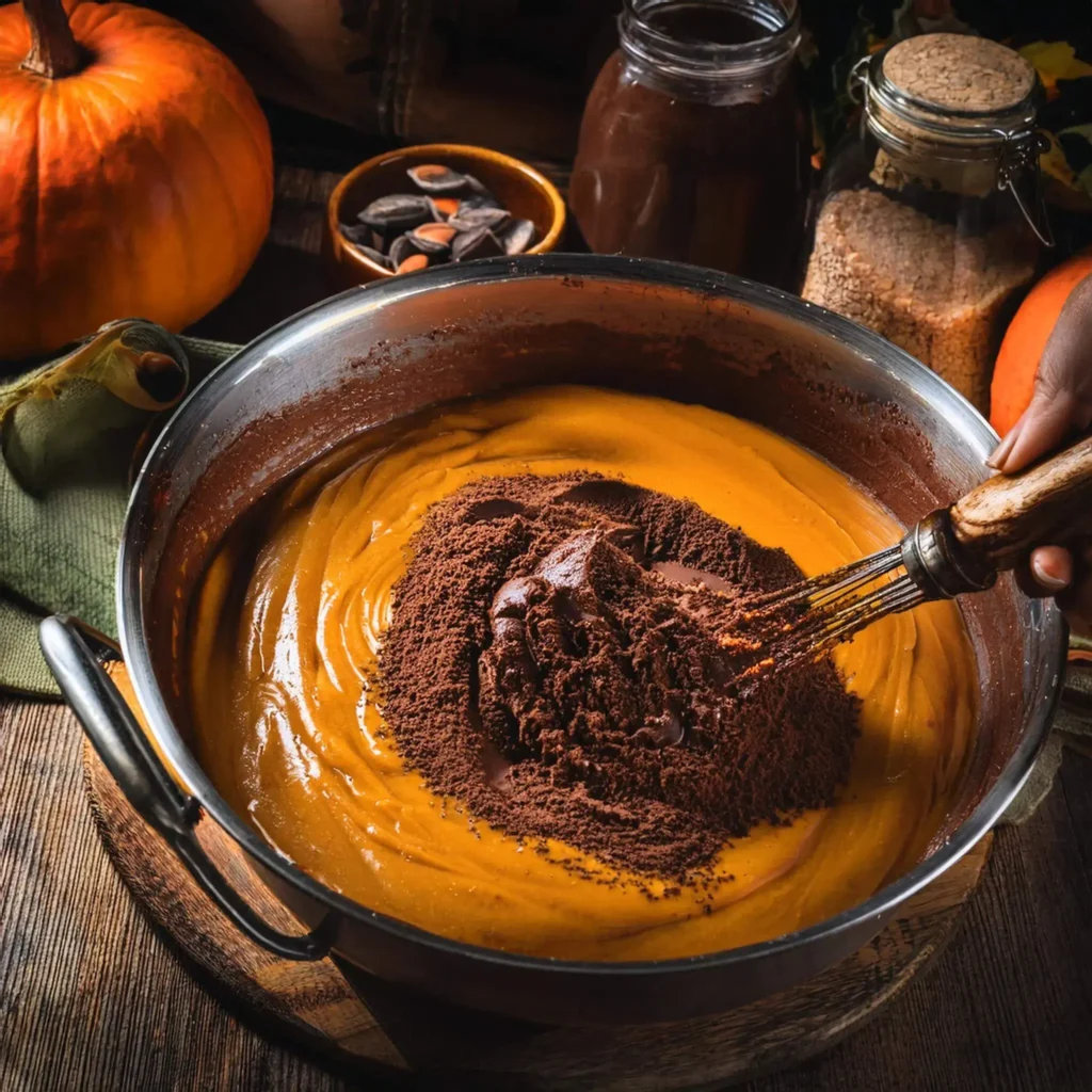 pumpkin puree and dark chocolate recipe