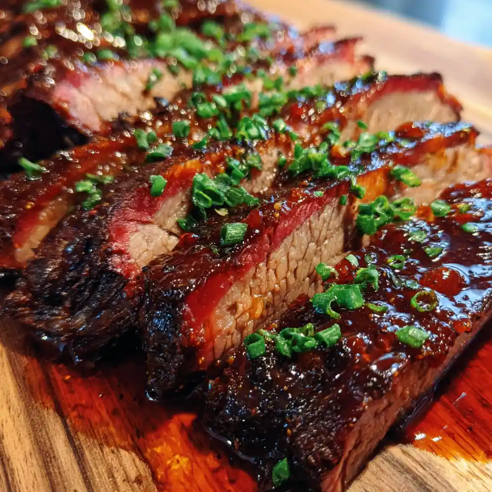Beef Brisket Recipe With Chili-Red Bark Glaze 4 beef brisket recipe With Chili-Red Bark Glaze