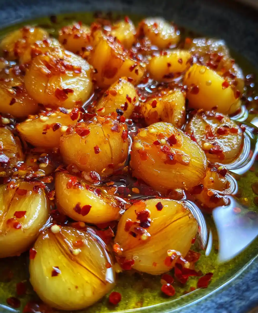 Garlic Confit Recipe With Chili Oil Rubies 5 garlic confit recipe With Chili Oil Rubies