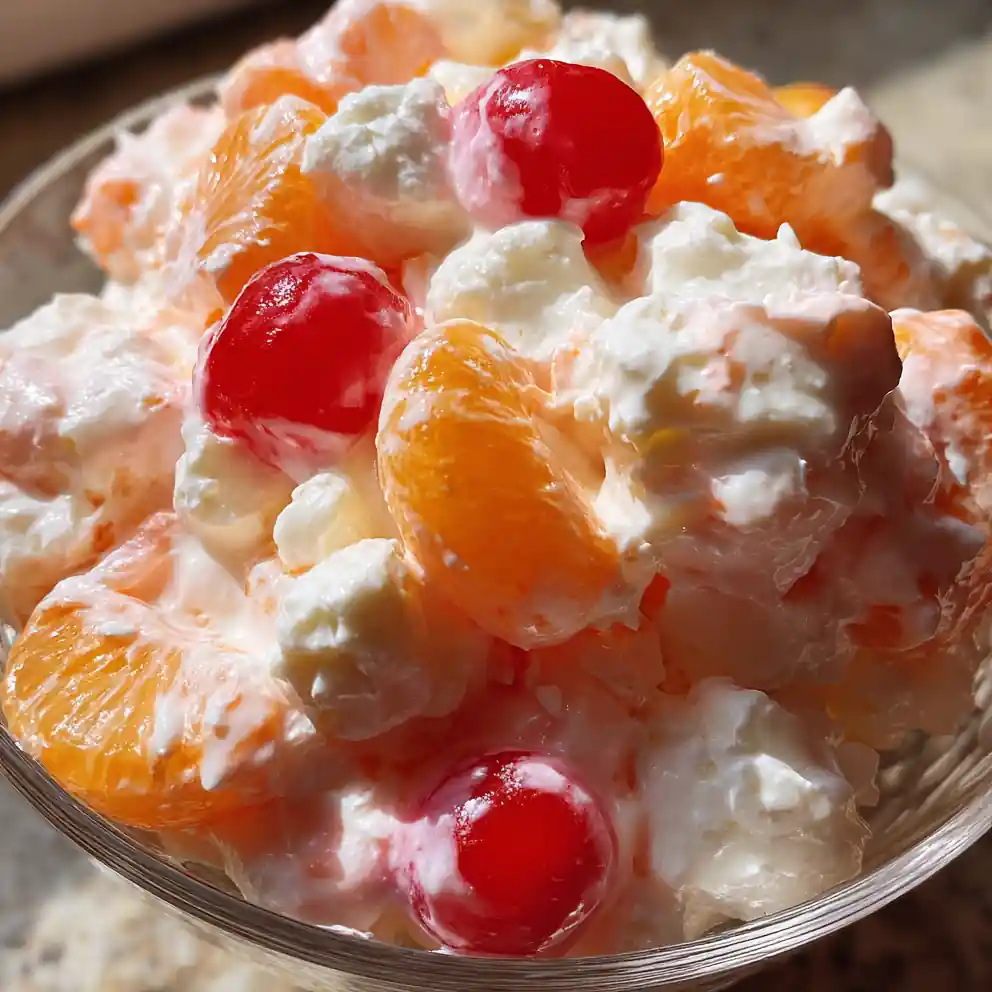 Recipe For Ambrosia Salad With Tangerine And Cherry Glow 4 recipe for ambrosia salad with Tangerine and Cherry Glow