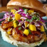 Shrimp Burger Recipe Chili Coral Shrimp Burger With Mango Slaw 1761399375.1732202