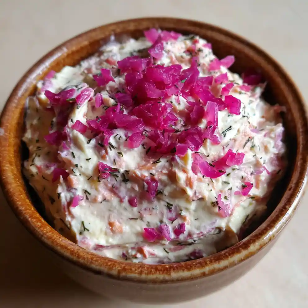 Smoked Fish Dip Recipe With Beet Pickled Onion Jewels 4 smoked fish dip recipe with Beet Pickled Onion Jewels
