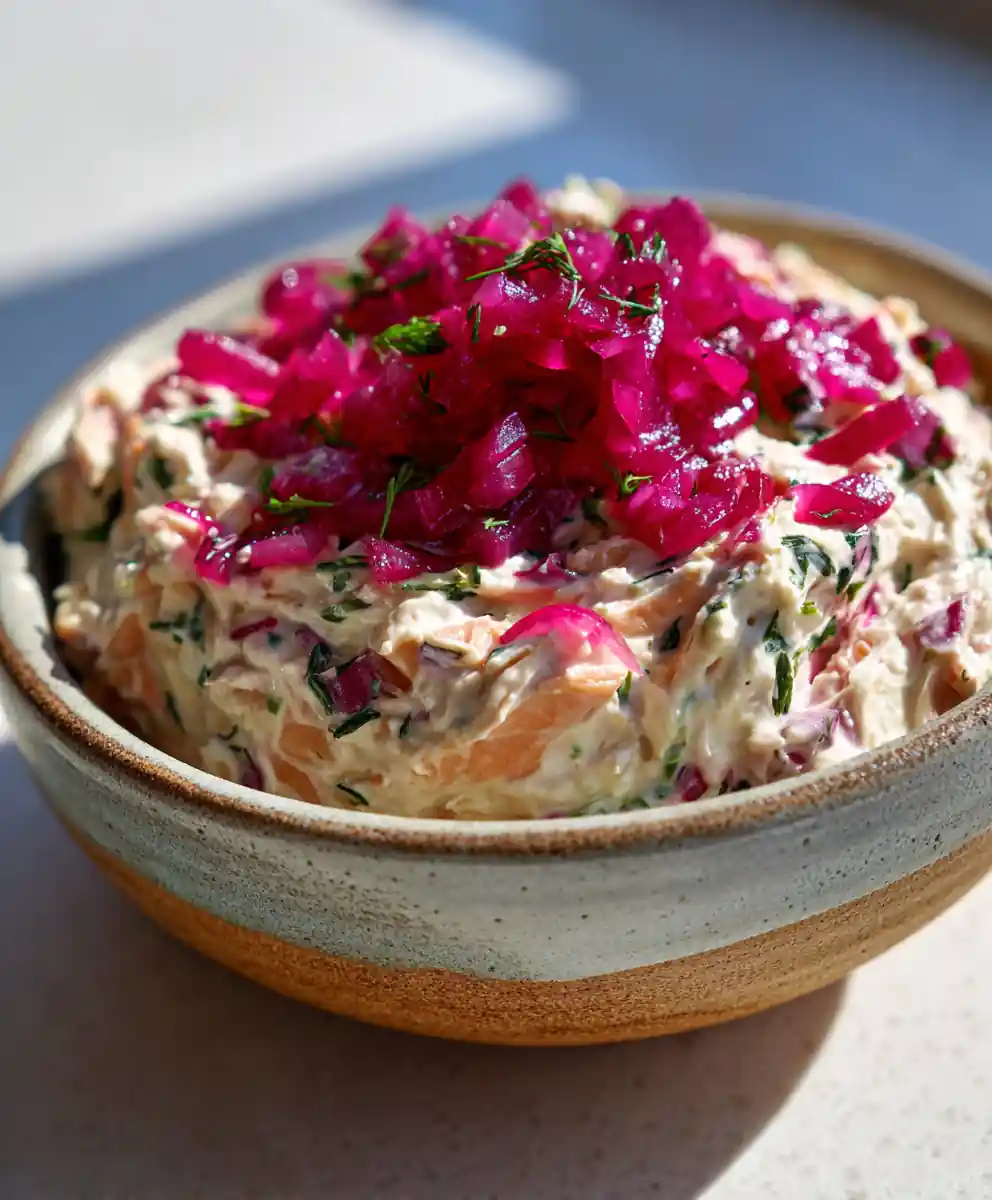 Smoked Fish Dip Recipe With Beet Pickled Onion Jewels 5 smoked fish dip recipe with Beet Pickled Onion Jewels