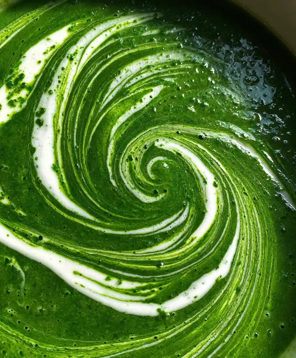 Spinach Soup Recipe Emerald Spinach Soup With Yogurt Swirl 5 spinach soup recipe Emerald Spinach Soup With Yogurt Swirl