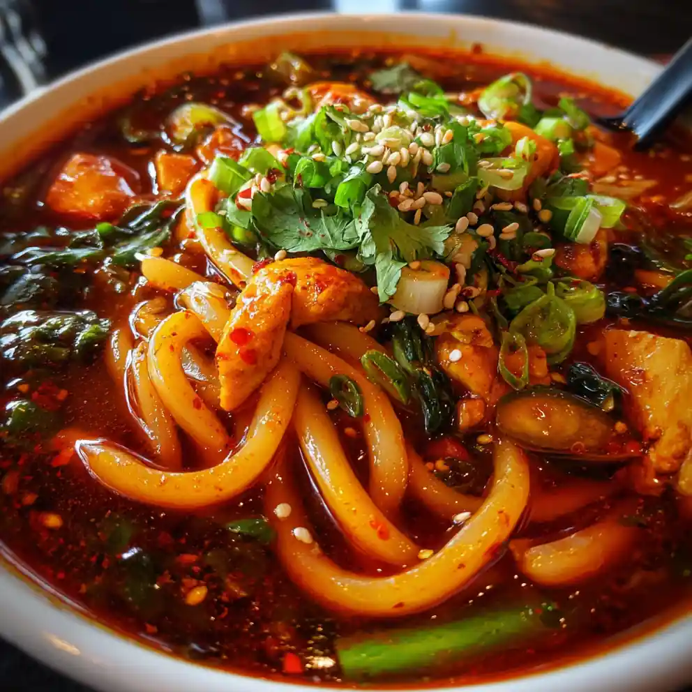 Udon Noodle Recipe In Chili Garlic Red Broth 1760958685.53859