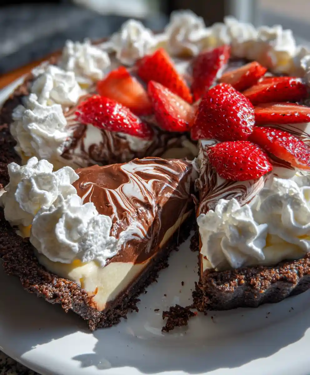 French Silk Pie Recipe Dark Swirl With Strawberry Fan 5 french silk pie recipe Dark Swirl With Strawberry Fan