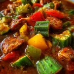 Gumbo Recipe Tricolor Pepper Pot With Okra 1762417408.0170429