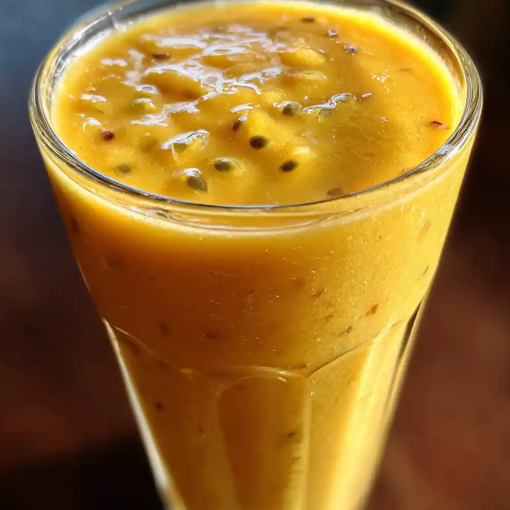 Mango Smoothie Recipe Golden Blend With Passionfruit Flecks 4 mango smoothie recipe Golden Blend With Passionfruit Flecks