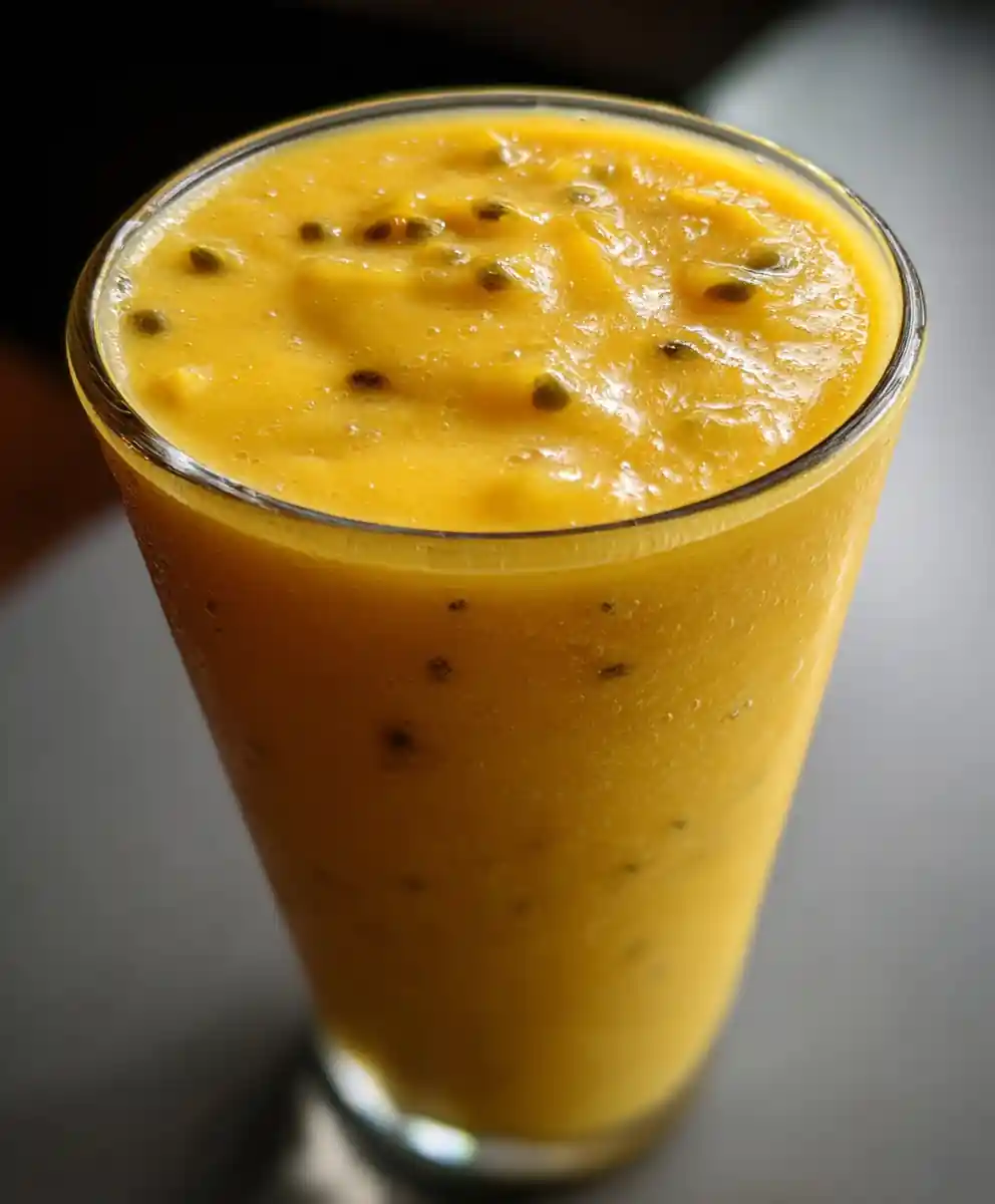 Mango Smoothie Recipe Golden Blend With Passionfruit Flecks 5 mango smoothie recipe Golden Blend With Passionfruit Flecks
