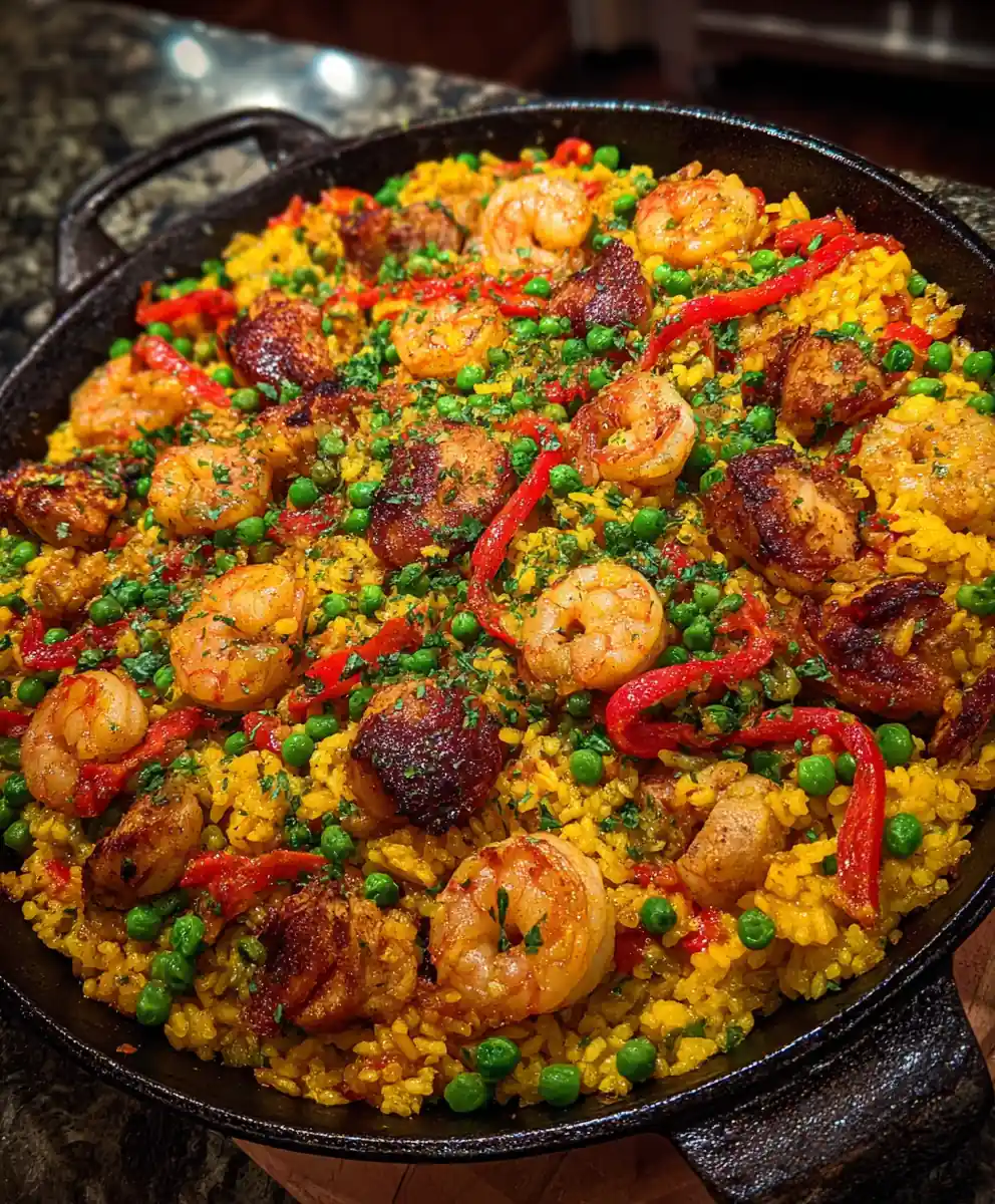 Paella Recipe Saffron Skillet With Roasted Red Stripes 5 paella recipe Saffron Skillet With Roasted Red Stripes