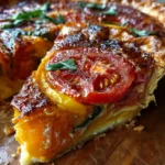 Tomato Pie Recipe Heirloom Mosaic With Basil Leaves 1762483953.4480736