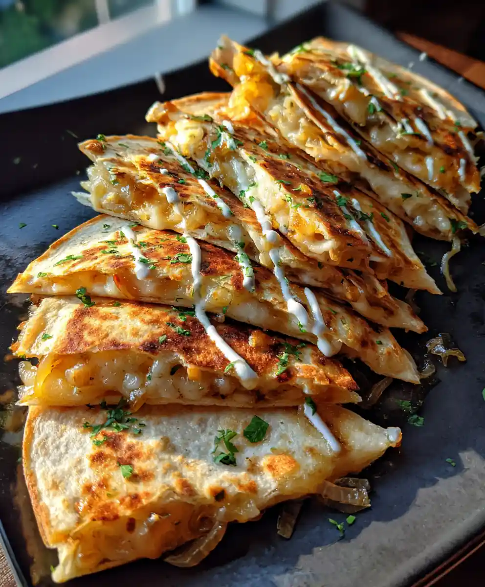 Cilantro Lime Cream Cheese Quesadillas With Caramelized Onion 5 Cilantro Lime Cream Cheese Quesadillas with Caramelized Onion