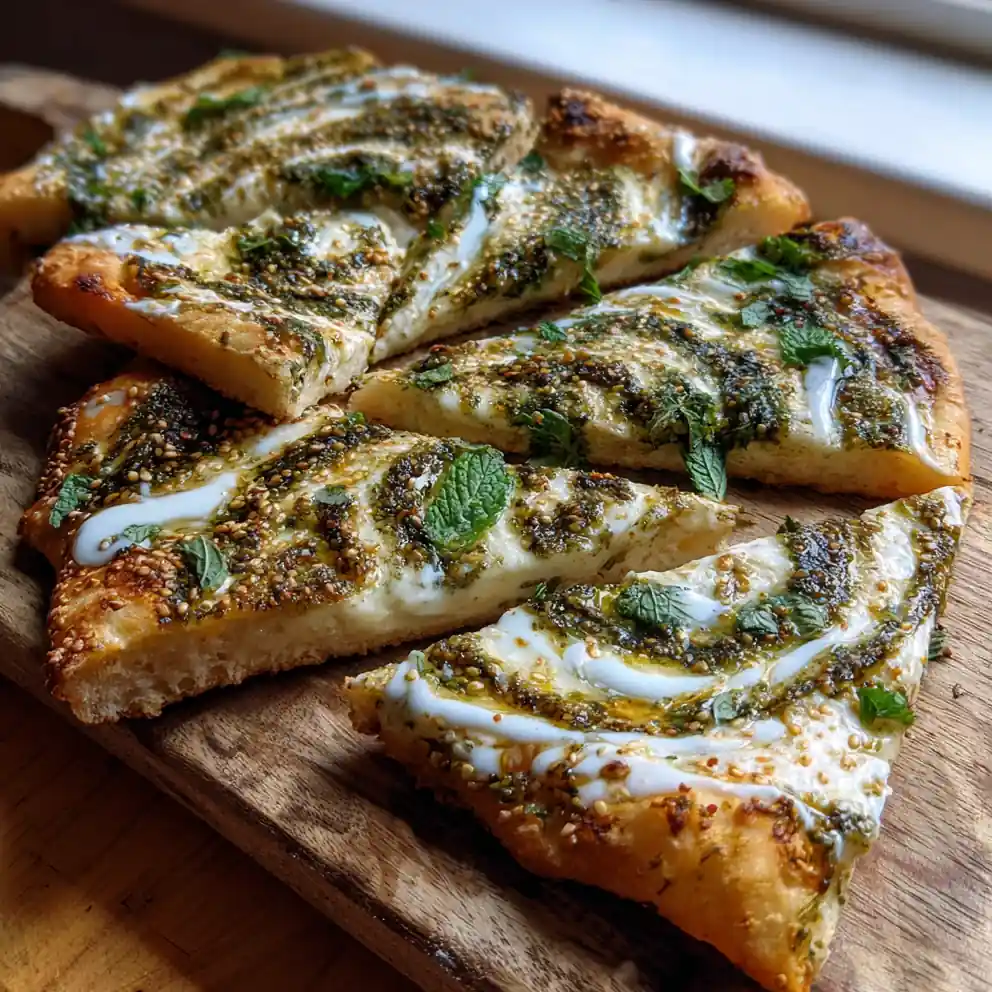Cottage Cheese Flatbread With Za'Atar Swirl 4 Cottage Cheese Flatbread with Za'atar Swirl