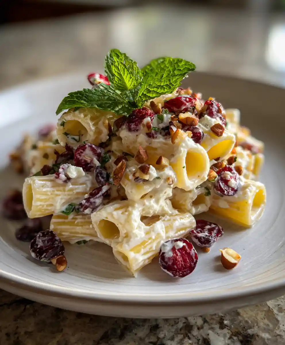 Cranberry Feta Rigatoni Salad With Lemon Cream Vinaigrette 5 Cranberry Feta Rigatoni Salad with Lemon Cream Vinaigrette