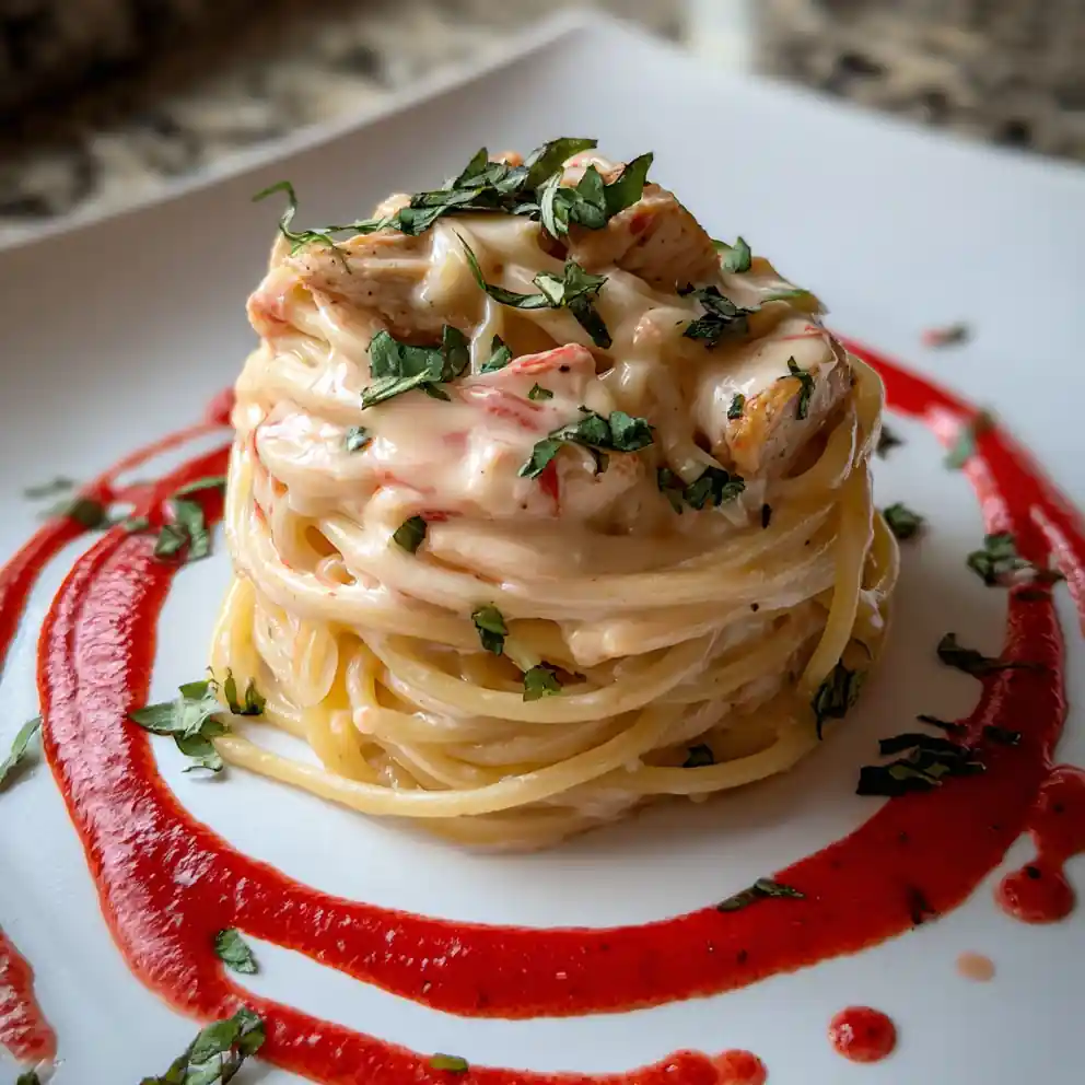 Creamy Chicken Spaghetti In Mozzarella Garlic Cheese Sauce 4 Creamy Chicken Spaghetti in Mozzarella Garlic Cheese Sauce