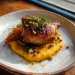 Garlic Herb Chicken With Saffron Creamy Mash And Roasted Carrots 1767839128.6259274
