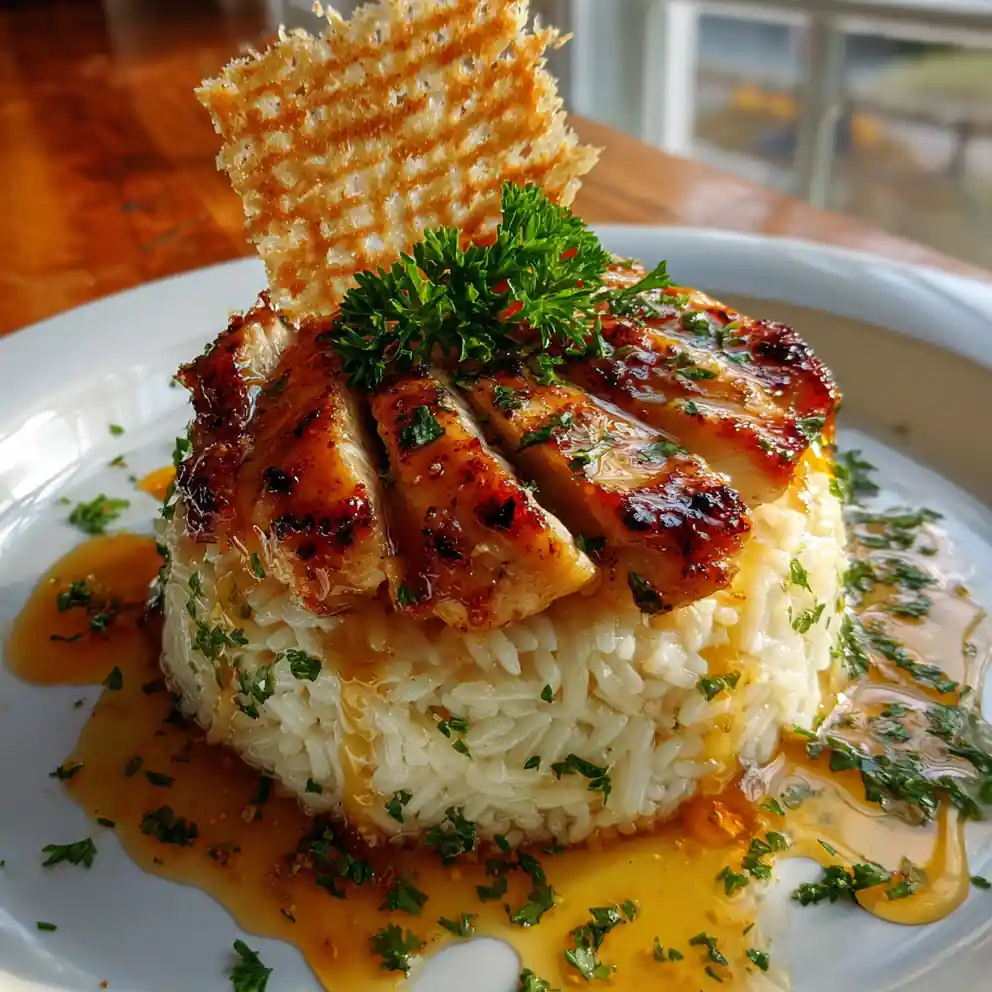 Lemon Butter Swirl Chicken Scampi Over Creamy Garlic Parmesan Rice 4 Lemon Butter Swirl Chicken Scampi over Creamy Garlic Parmesan Rice