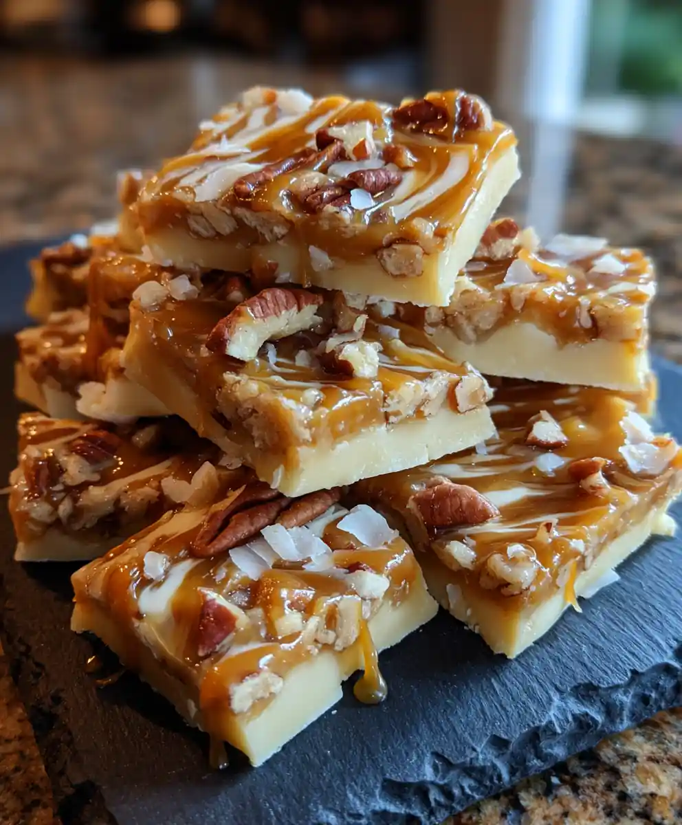 No Bake Pecan Coconut Praline Cookies With Caramel Vanilla Swirl 5 No Bake Pecan Coconut Praline Cookies with Caramel Vanilla Swirl