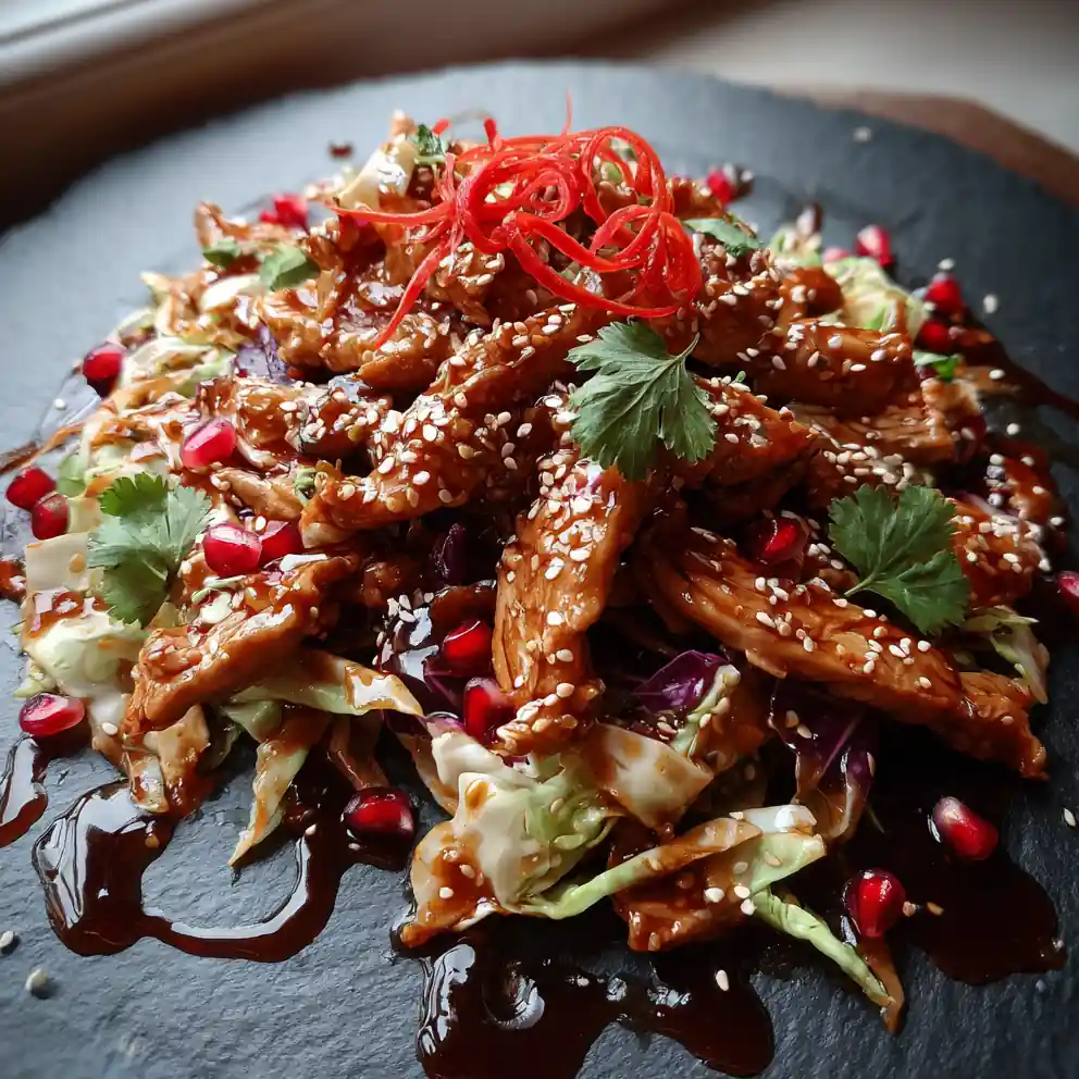 Pomegranate Glazed Chinese Chicken And Cabbage Stir Fry 4 Pomegranate Glazed Chinese Chicken and Cabbage Stir Fry