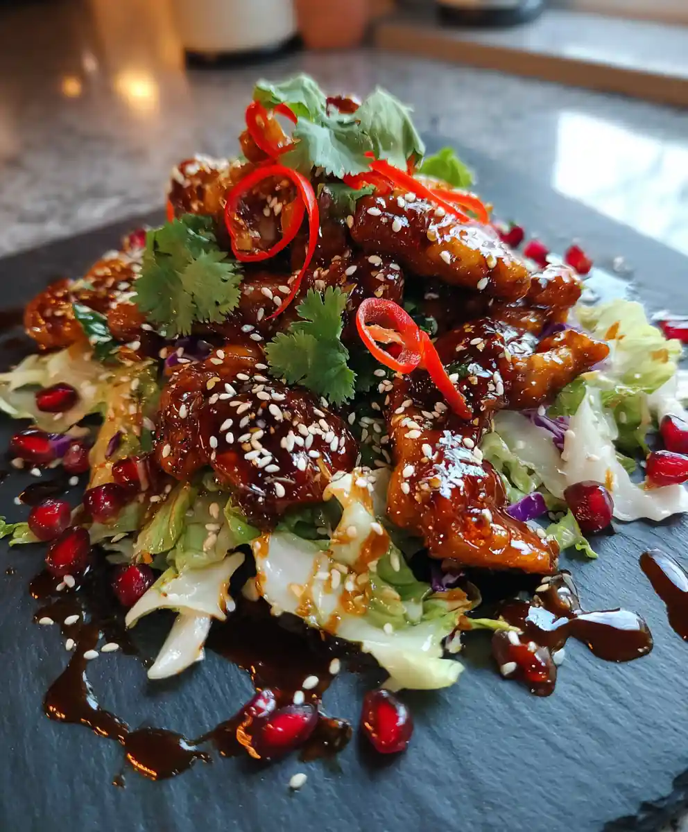 Pomegranate Glazed Chinese Chicken And Cabbage Stir Fry 5 Pomegranate Glazed Chinese Chicken and Cabbage Stir Fry