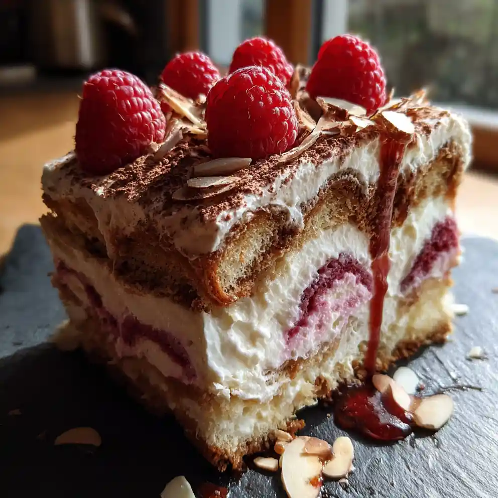 Raspberry Tiramisu With Creamy Raspberry Swirl 4 Raspberry Tiramisu with Creamy Raspberry Swirl