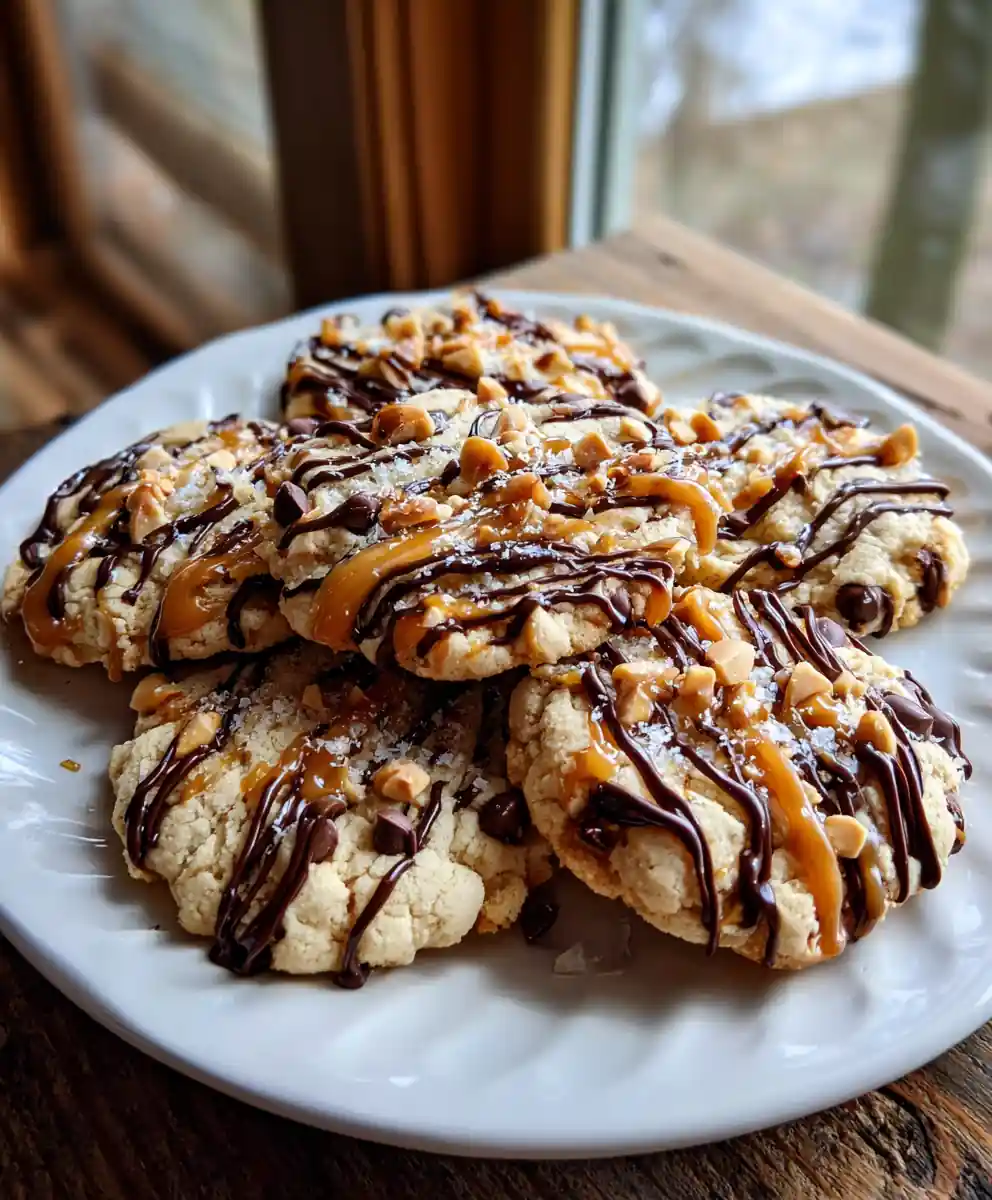 Reeses Peanut Butter Cheesecake Cookies With Caramel Swirl 5 Reeses Peanut Butter Cheesecake Cookies with Caramel Swirl