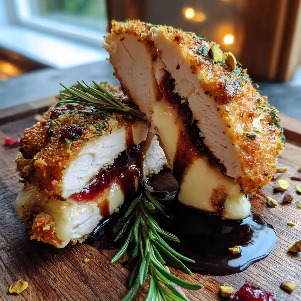 Rosemary Pistachio Crusted Cranberry Brie Stuffed Chicken 4 Rosemary Pistachio Crusted Cranberry Brie Stuffed Chicken