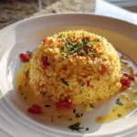 Saffron Butter Spanish Rice With Toasted Almond Crumble 1767819145.9404578