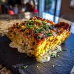 Saffron Swirled Chicken Casserole With Golden Cheese Crust 1767795471.5836763