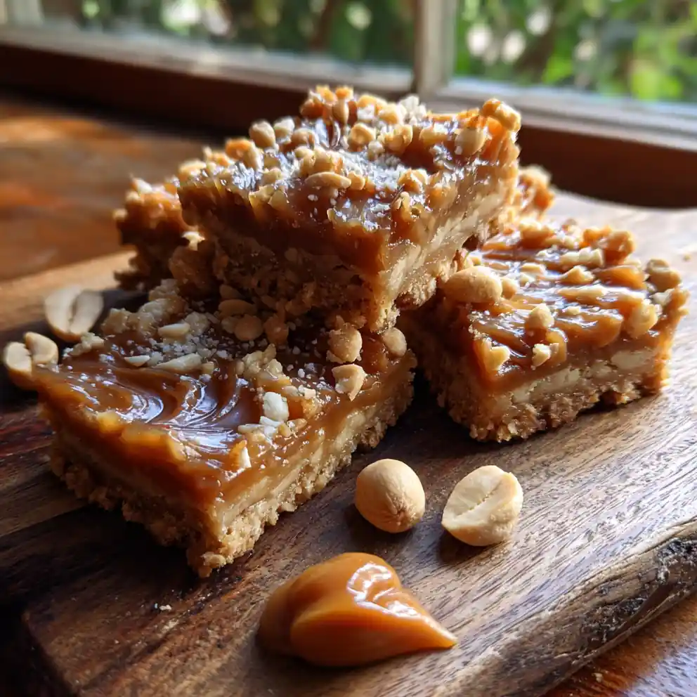 Salted Caramel Swirl Peanut Butter Cookie Bars 4 Salted Caramel Swirl Peanut Butter Cookie Bars