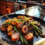 Sheet Pan Sausage With Crispy Potatoes And Garlic Miso Green Beans 1767834747.8981566