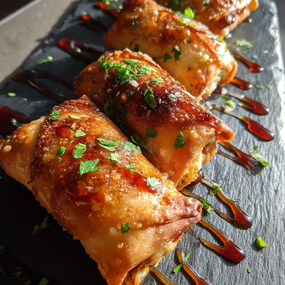 Smoked Turkey Jalapeño Popper Eggrolls With Chipotle Honey Glaze 4 Smoked Turkey Jalapeño Popper Eggrolls with Chipotle Honey Glaze