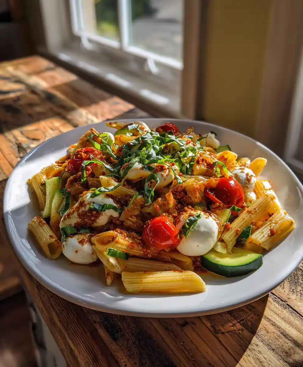 Sun Dried Tomato Pesto Bruschetta Pasta Salad 5 Sun Dried Tomato Pesto Bruschetta Pasta Salad