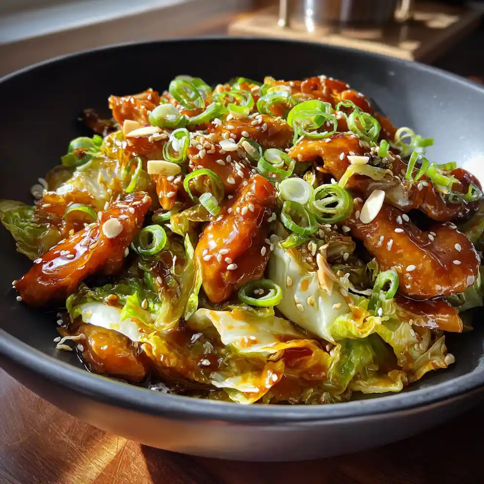 Zesty Chinese Chicken Cabbage Stir Fry With Honey Ginger Glaze 4 Zesty Chinese Chicken Cabbage Stir Fry with Honey Ginger Glaze