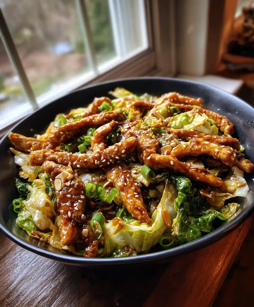 Zesty Chinese Chicken Cabbage Stir Fry With Honey Ginger Glaze 5 Zesty Chinese Chicken Cabbage Stir Fry with Honey Ginger Glaze