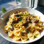 Beef Bowtie Pasta In Creamy Garlic Parmesan Sauce With Toasted Hazelnut Herb Crumble 6 Beef Bowtie Pasta In Creamy Garlic Parmesan Sauce With Toasted Hazelnut Herb Crumble 1772127965.511273