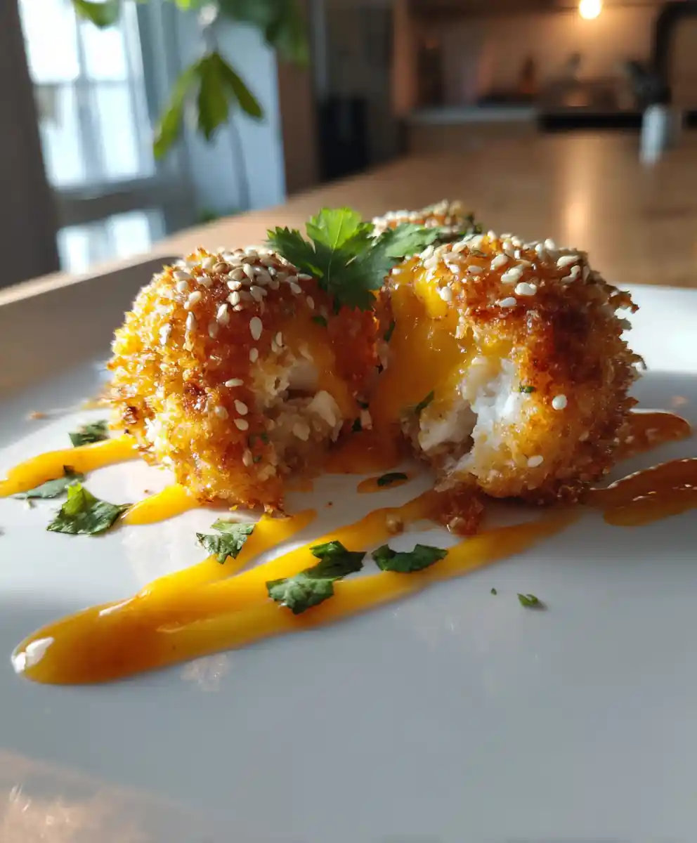 Crispy Seafood Poppers With Lime Chili Cilantro Cream Center 5 Crispy Seafood Poppers With Lime Chili Cilantro Cream Center
