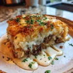 French Onion Beef And Rice Casserole With Creamy Onion Bechamel Swirl 1772048699.8751242