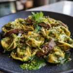 Garlic Steak Tortellini With Pistachio Parsley Pesto 1772095501.2695386