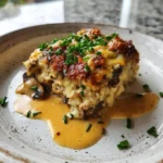 Mushroom Swiss Burger Casserole With A Golden Mustard Cream Swirl 6 Mushroom Swiss Burger Casserole With A Golden Mustard Cream Swirl 1772028434.6519861