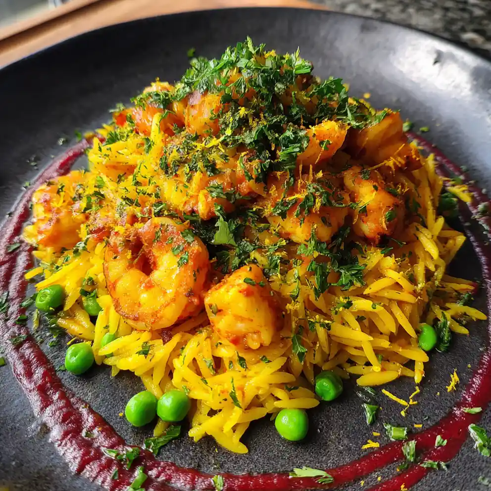 Saffron Chicken And Shrimp Pastalaya With Roasted Red Pepper Cream Swirl 4 Saffron Chicken And Shrimp Pastalaya With Roasted Red Pepper Cream Swirl
