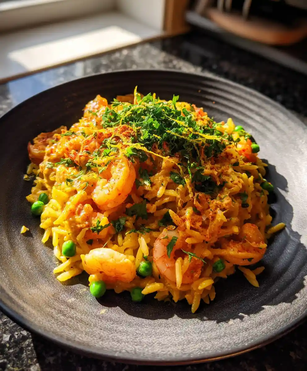 Saffron Chicken And Shrimp Pastalaya With Roasted Red Pepper Cream Swirl 5 Saffron Chicken And Shrimp Pastalaya With Roasted Red Pepper Cream Swirl