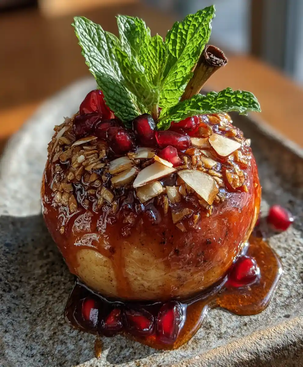 Warm Ginger Cardamom Caramel Baked Apples With Pomegranate Drizzle 5 Warm Ginger Cardamom Caramel Baked Apples With Pomegranate Drizzle