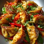 Crispy Potsticker Stir Fry With Sesame Ginger Glaze 1772910181.4001453