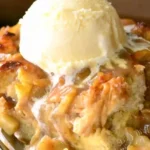 Apfelkuchen-Brotpudding mit Zimt und Vanille 4 Apfelkuchen-Brotpudding mit Zimt und Vanille