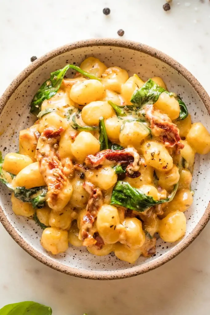 Cremige Toskanische Gnocchi aus einer Pfanne