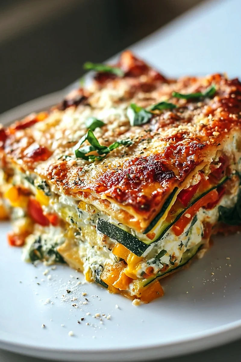Proteinreiche Gemüse-Lasagne mit Linsen und Tofu 3 Recipe image