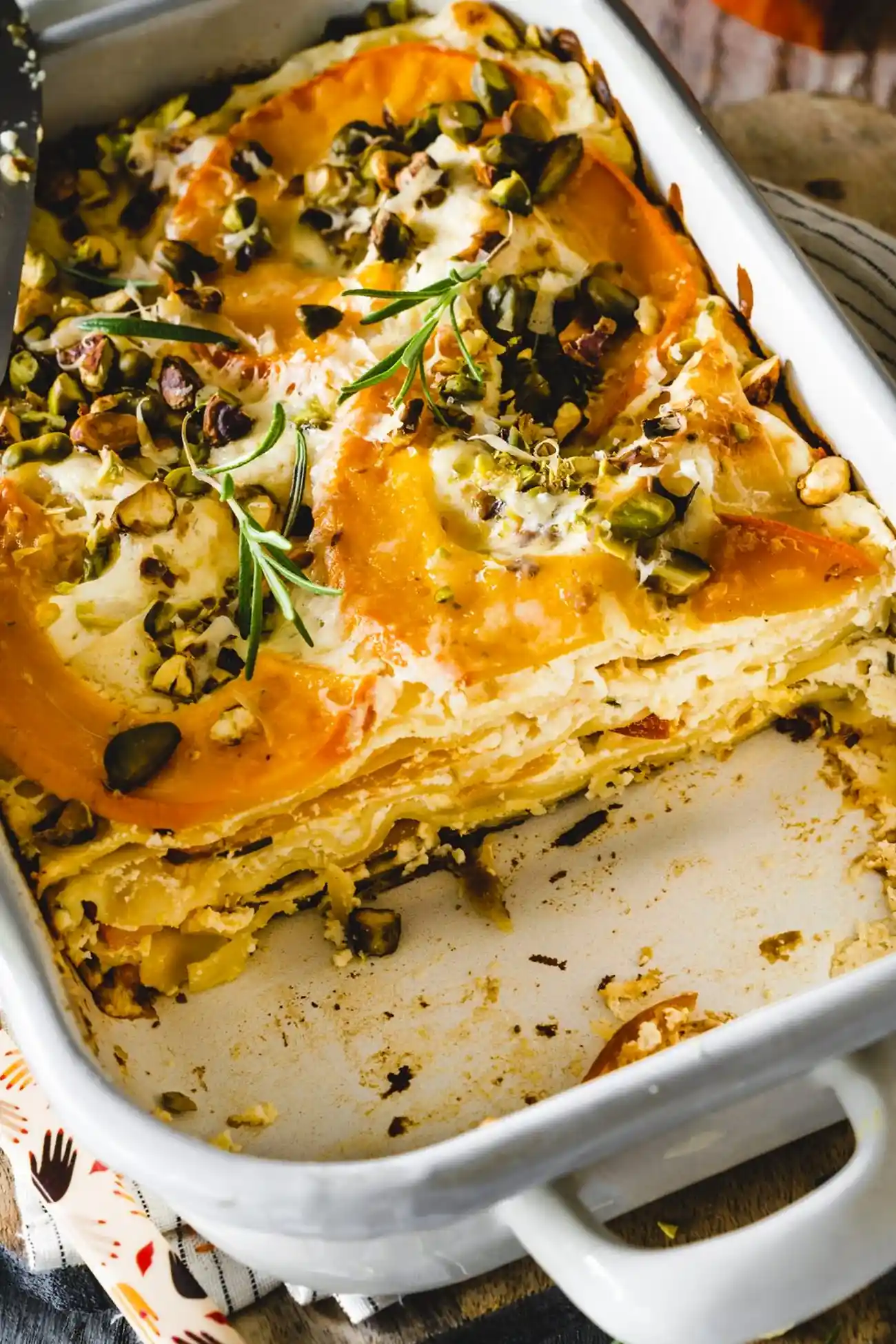 Cremige Kürbis-Lasagne mit Ricotta und Pistazien 4 Recipe image