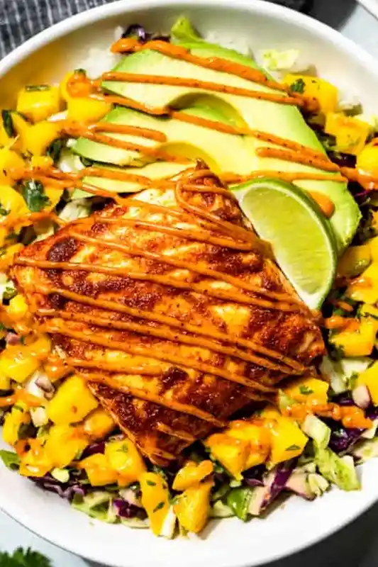Fisch-Taco-Bowls mit Mango-Salsa und Chipotle-Aioli 3 Recipe image