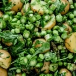 Frischer grüner Kartoffelsalat mit Spargel und Erbsen 4 Frischer grüner Kartoffelsalat mit Spargel und Erbsen